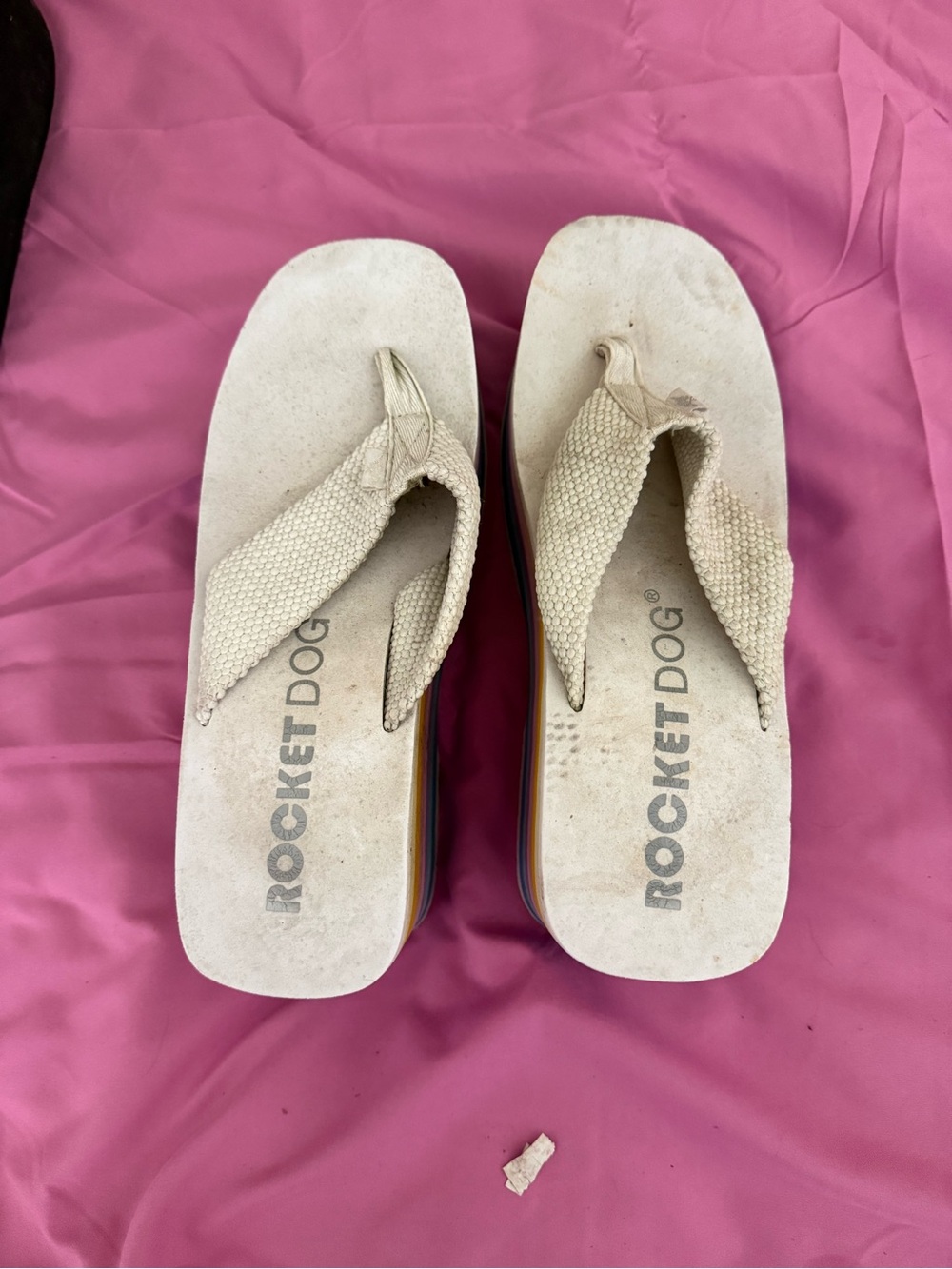 Rocket Dog Rainbow Platform Sandals with Pink Straps - Picture 2 of 2